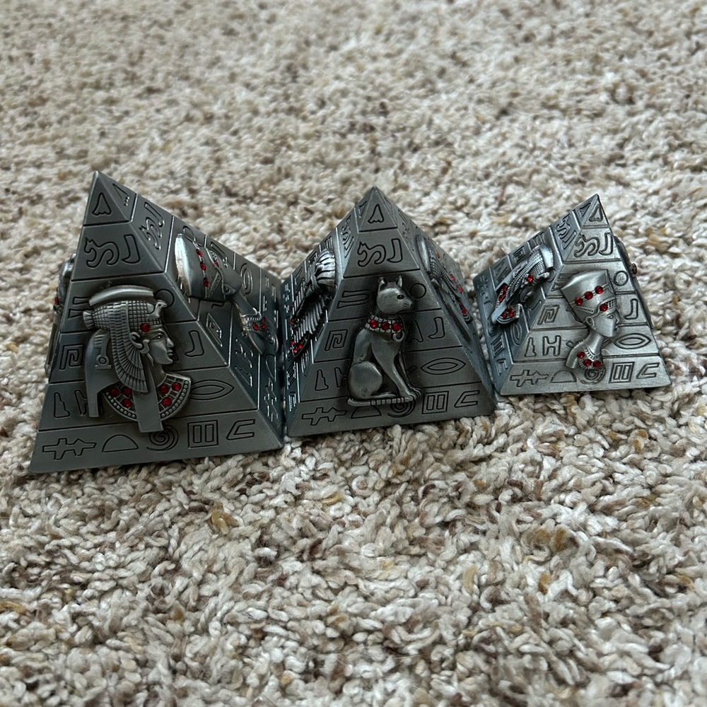 Set of 3 Egyptian god pyramids